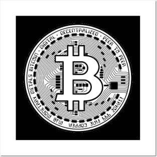 Bitcoin Cryptocurrency btc Posters and Art